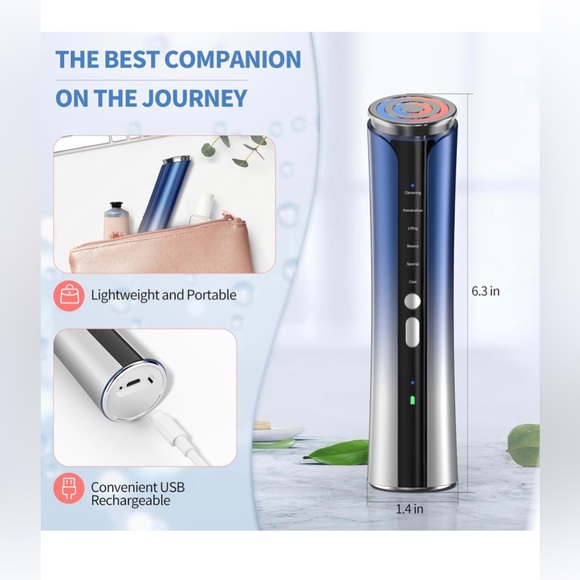 New! Unopened! Microcurrent Facial Device Facial Massager, Home Use Skin Tighten - Picture 6 of 11